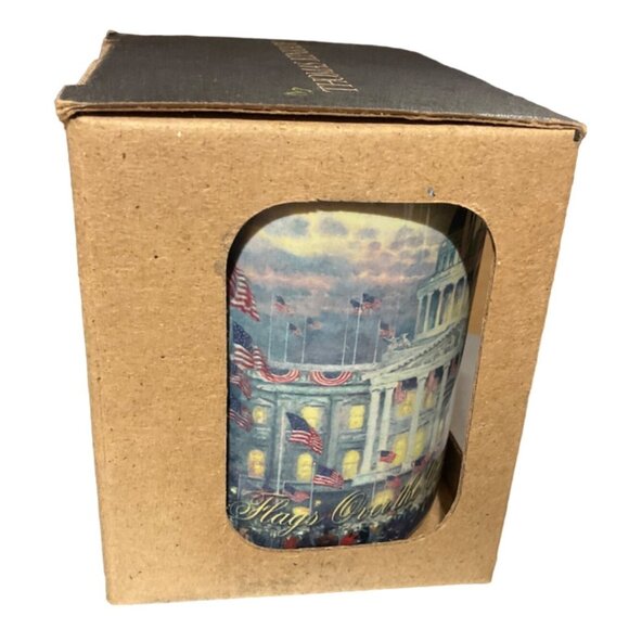 Thomas Kinkade Ceramic Coffee Mug Flags Over The Capitol Patriotic Design 2011 - Picture 10 of 12